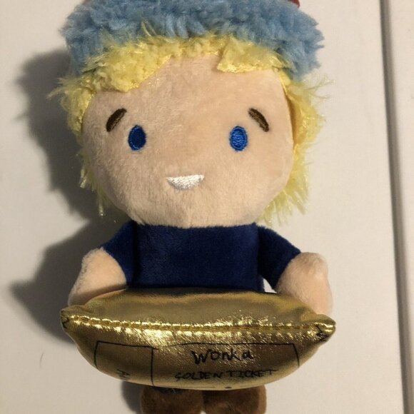 willy wonka the chocolate factory pet toy charlie bucket 6” plush squeaker - Picture 2 of 6